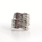 Silver Eagle and Bear Wrap Ring by Haida artist Alvin Adkins