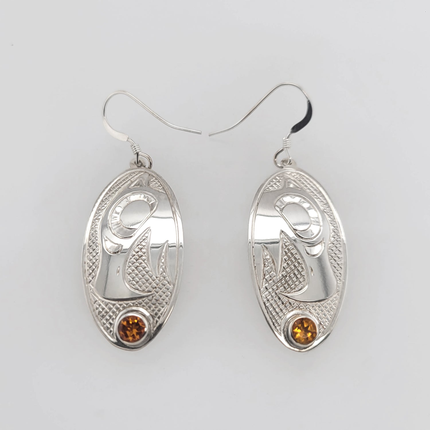 Indigenous Silver Eagle Earrings by Justin Rivard