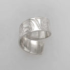 Silver Love Birds Wrap Ring by Kwakwaka'wakw artist Don Wadhams