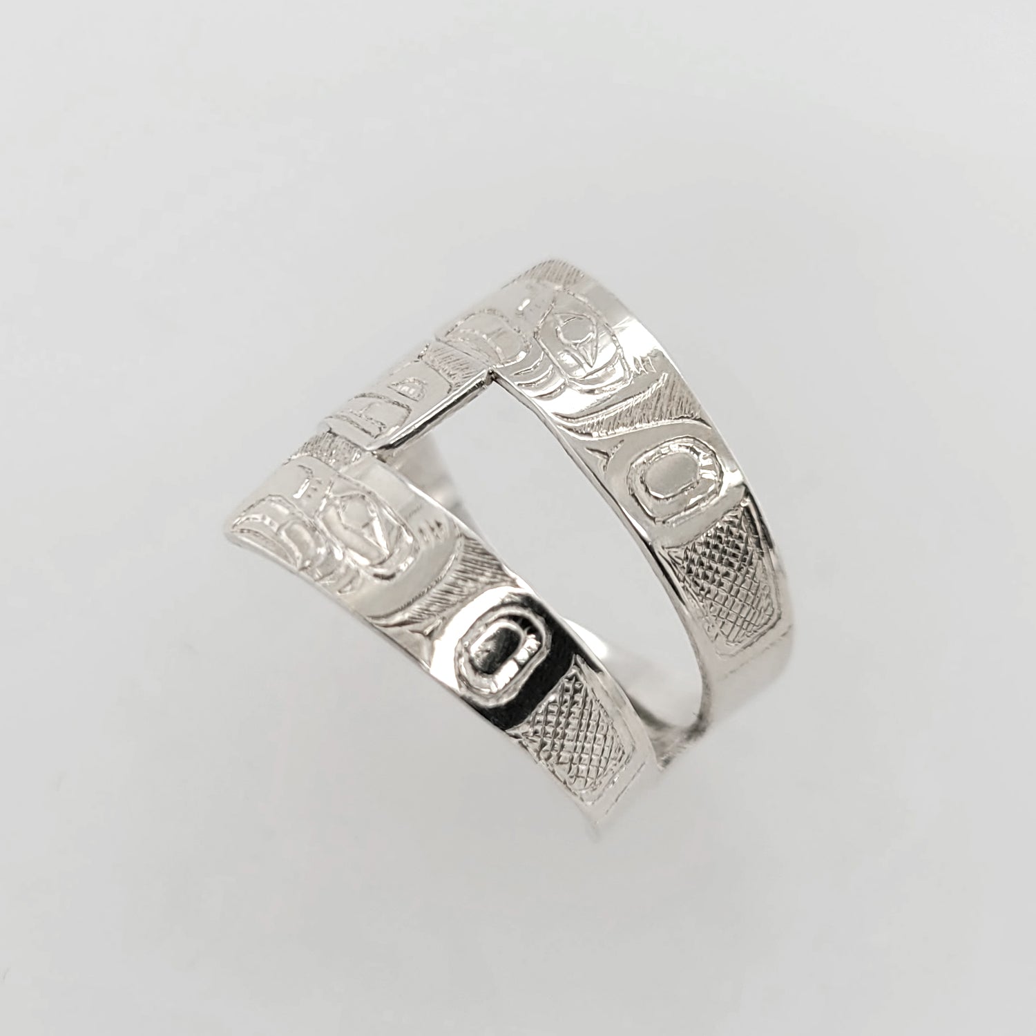 Silver Eagles Ring by Kwakwaka'wakw artist Mike Sedgemore