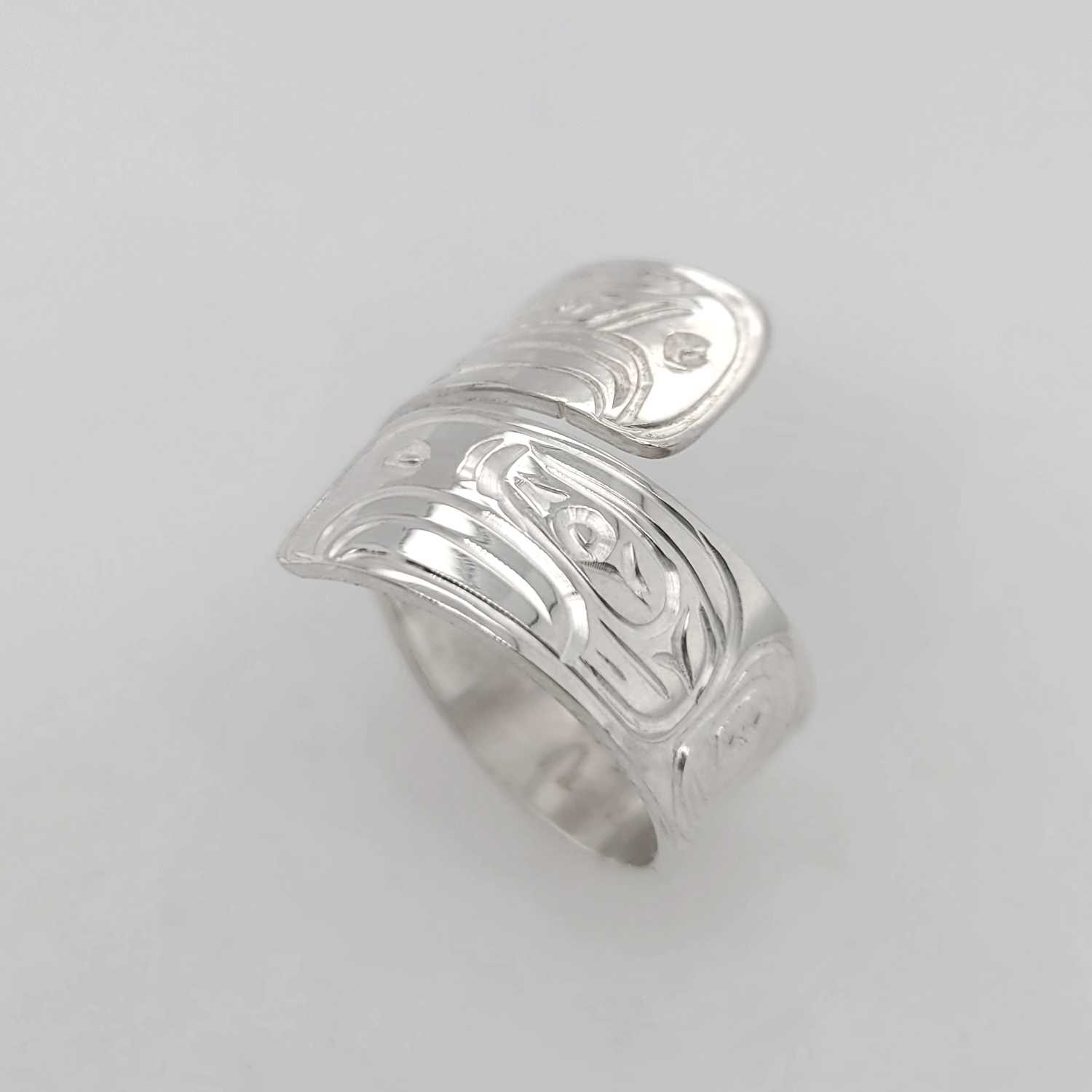 Silver Eagles Wrap Ring by Kwakwaka'wakw artist Don Wadhams