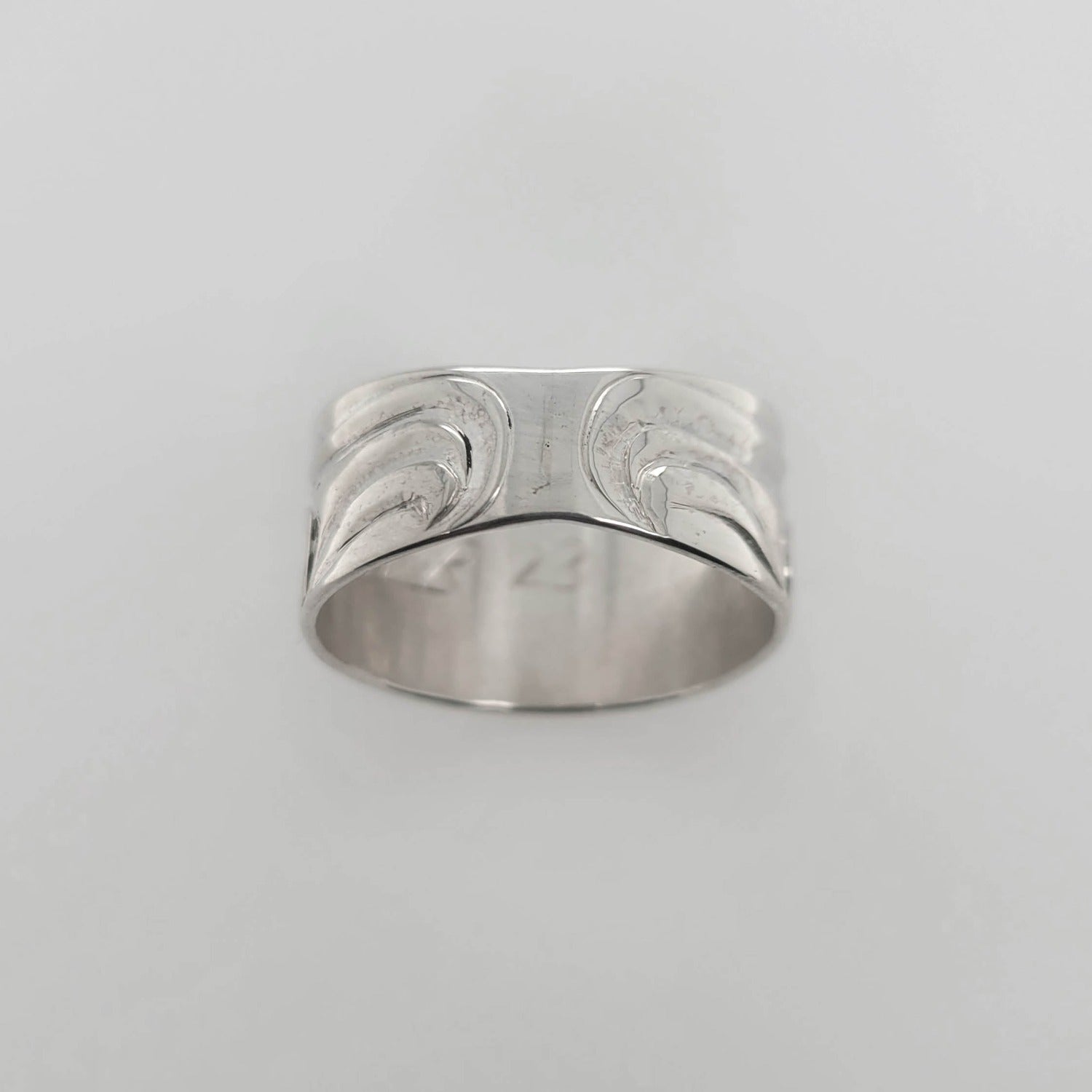 Indigenous Silver Frog Ring by Haida artist Robin Rorick