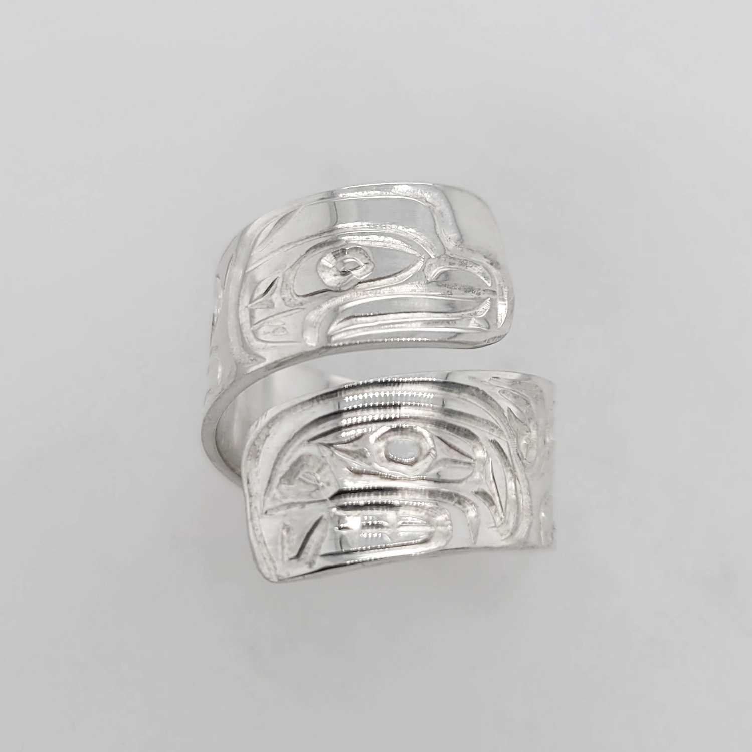 Silver Frog & Beaver Wrap Ring by Kwakwaka'wakw artist Don Wadhams