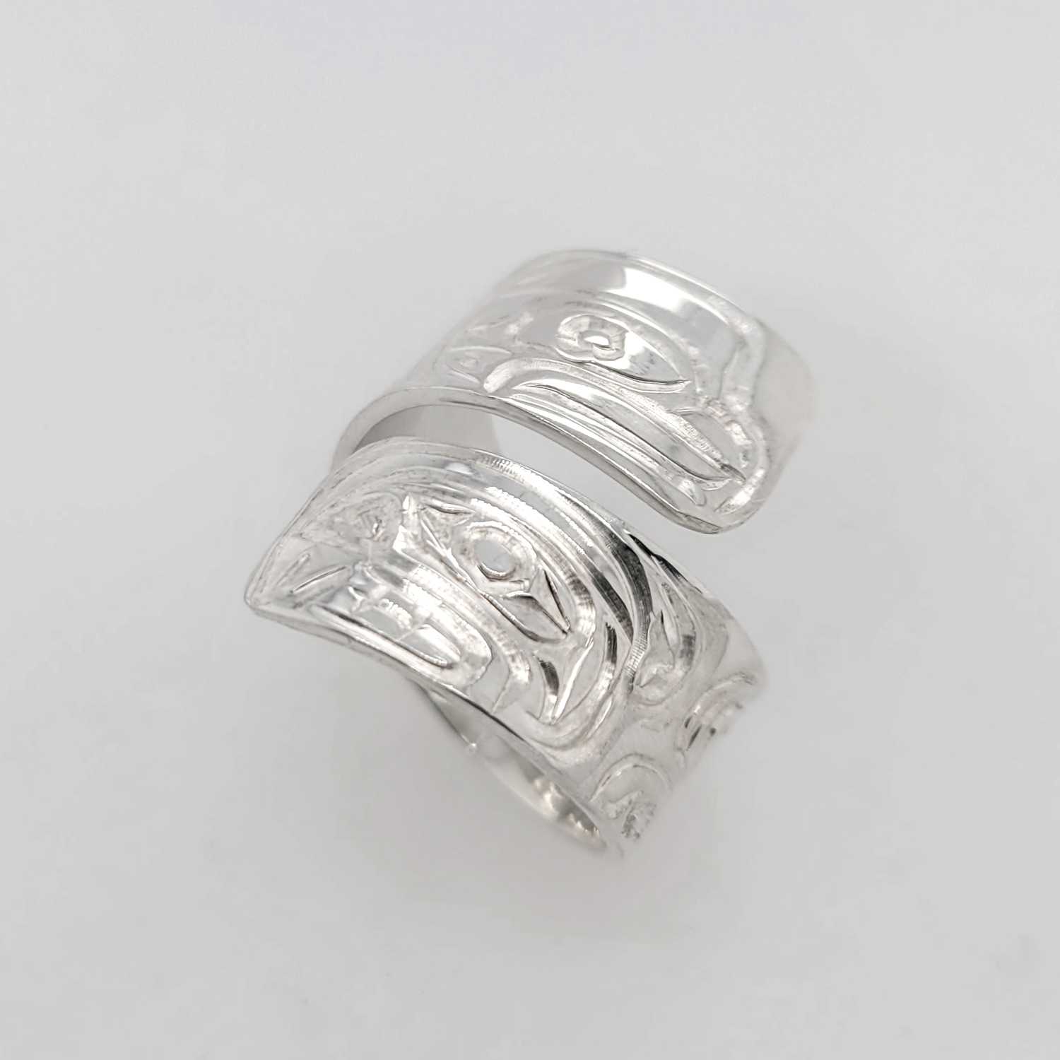 Silver Frog & Beaver Wrap Ring by Kwakwaka'wakw artist Don Wadhams