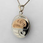 Silver Gold Eagle Pendant by Cree Artist Justin Rivard