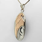 Silver Gold Hummingbird Pendant by Cree Artist Justin Rivard