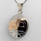 Silver Gold Wolf Pendant by Cree Artist Justin Rivard