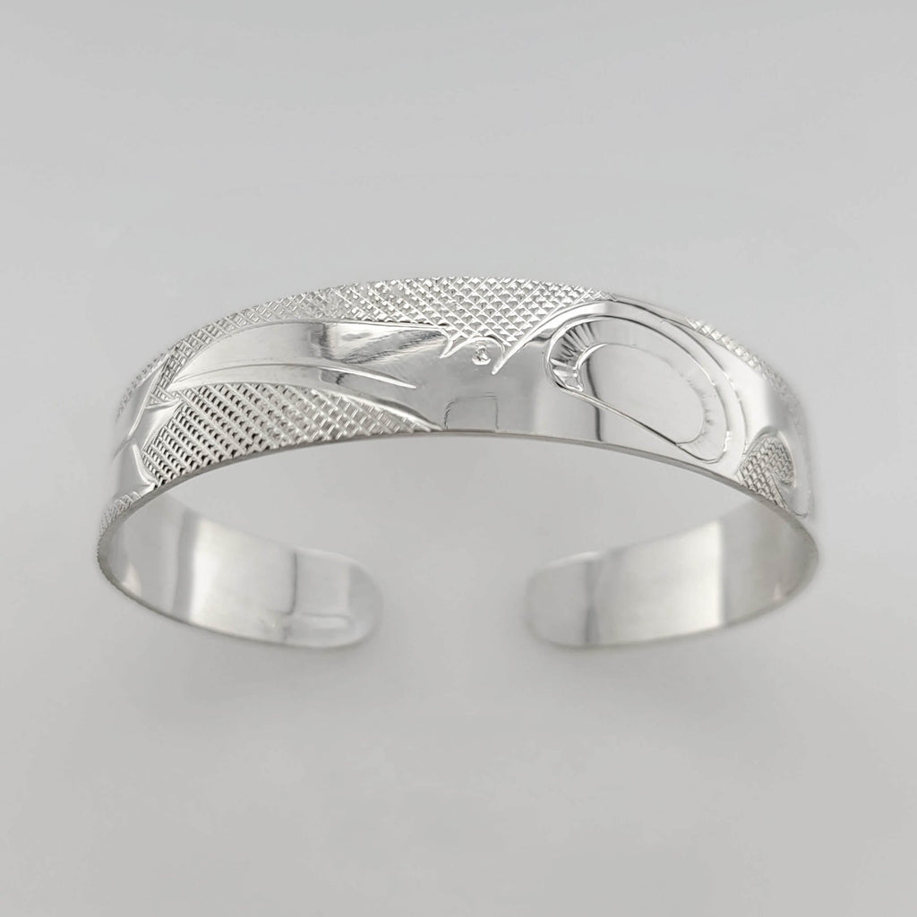 Silver Hummingbird Bracelet by Cree artist Justin Rivard