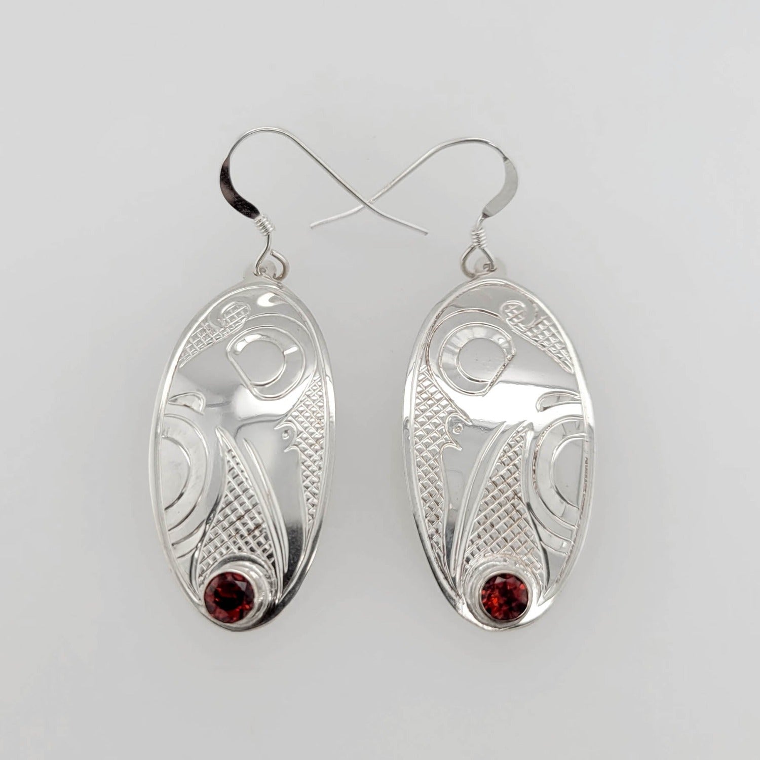 Indigenous Silver Hummingbird Earrings by Justin Rivard