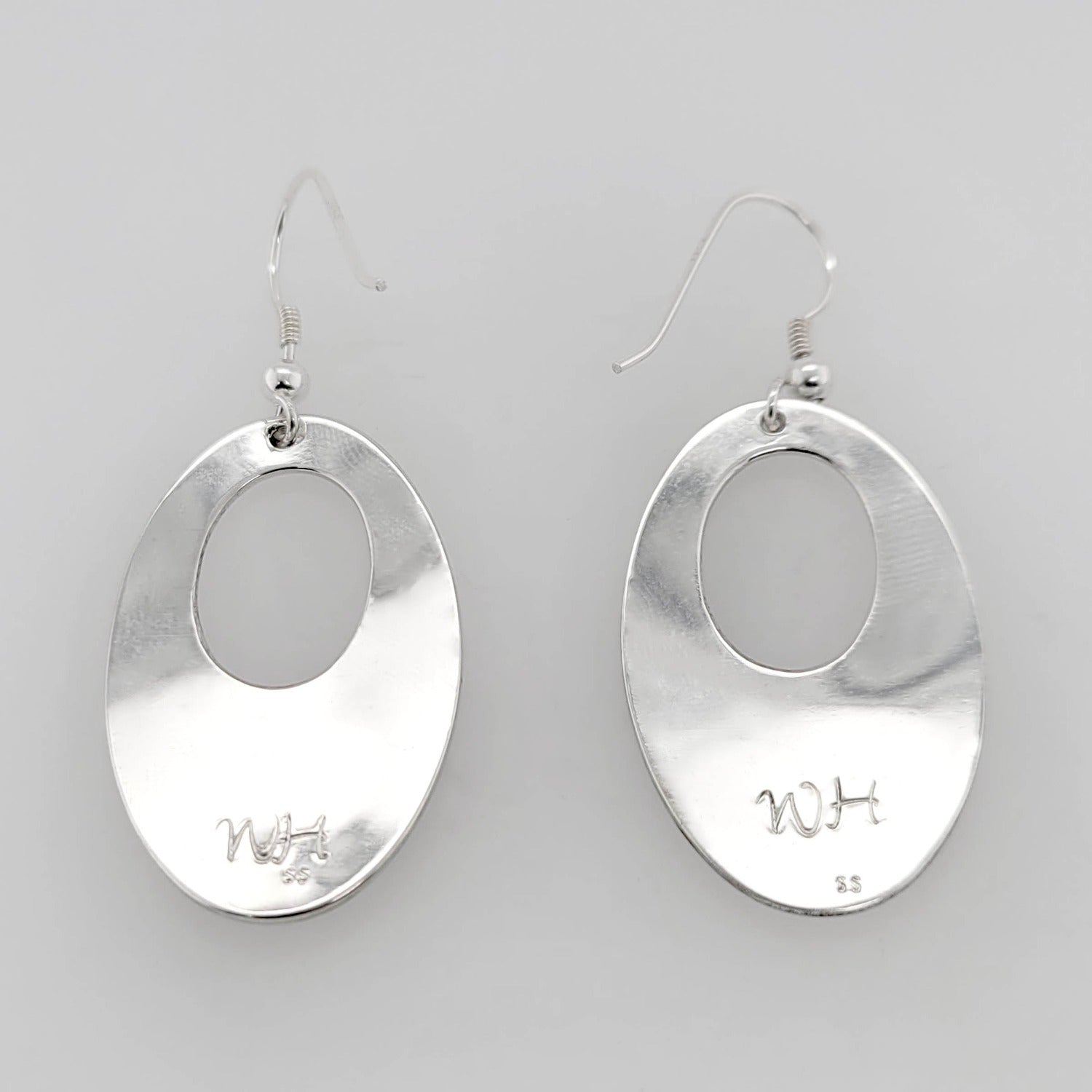 Silver Hummingbird Earrings by Tsimshian artist Bill Helin