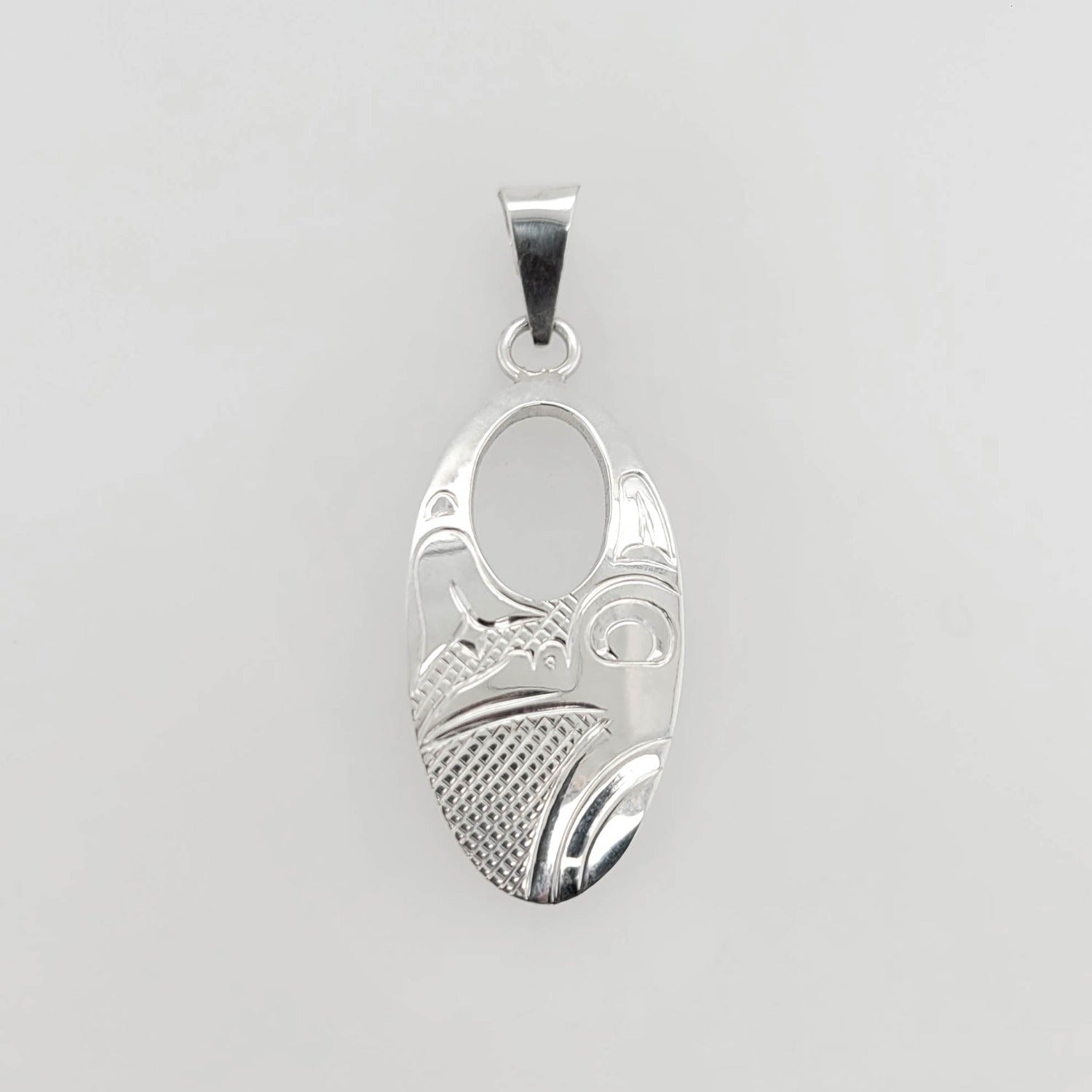 Silver Hummingbird Pendant by Justin Rivard