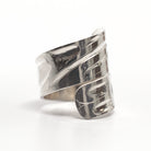 Silver Hummingbird Wrap Ring by Haida artist Alvin Adkins