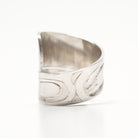 Silver Hummingbird Wrap Ring by Haida artist Alvin Adkins