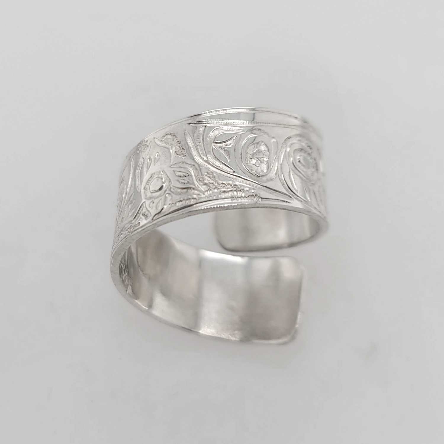 Silver Hummingbirds Wrap Ring by Kwakwaka'wakw artist Don Wadhams