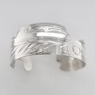 Silver Killer Whale Bracelet by Nuxalk artist Kelly Robinson