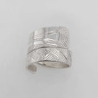 Silver Dorsal Fin Wrap Ring by Coast Salish artist Jody Sparrow