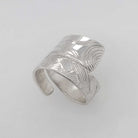 Silver Dorsal Fin Wrap Ring by Coast Salish artist Jody Sparrow