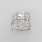 Silver Whale Tail Weave Wrap Ring by Coast Salish artist Jody Sparrow