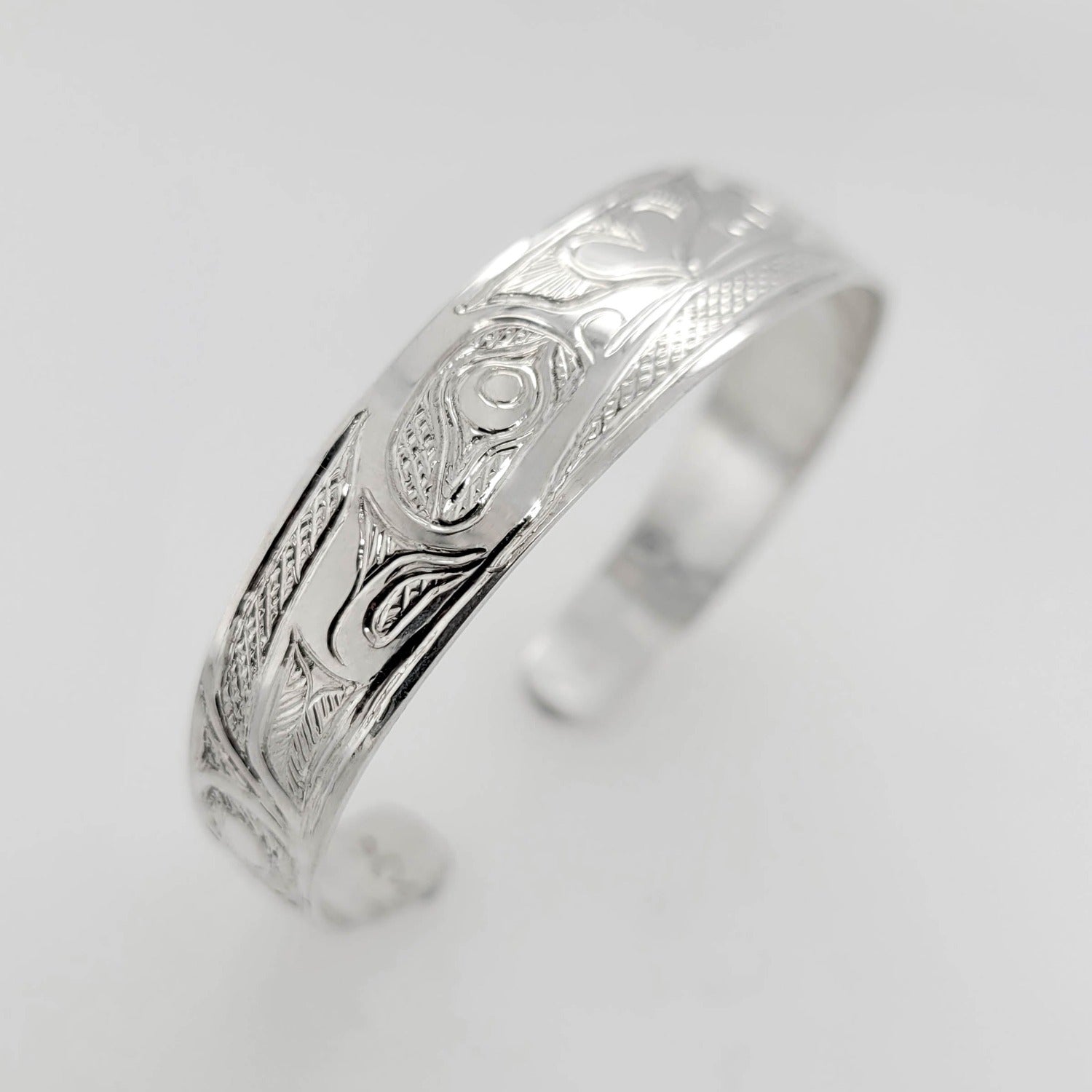 Silver Love Birds Bracelet by Tsimshian artist Bill Helin