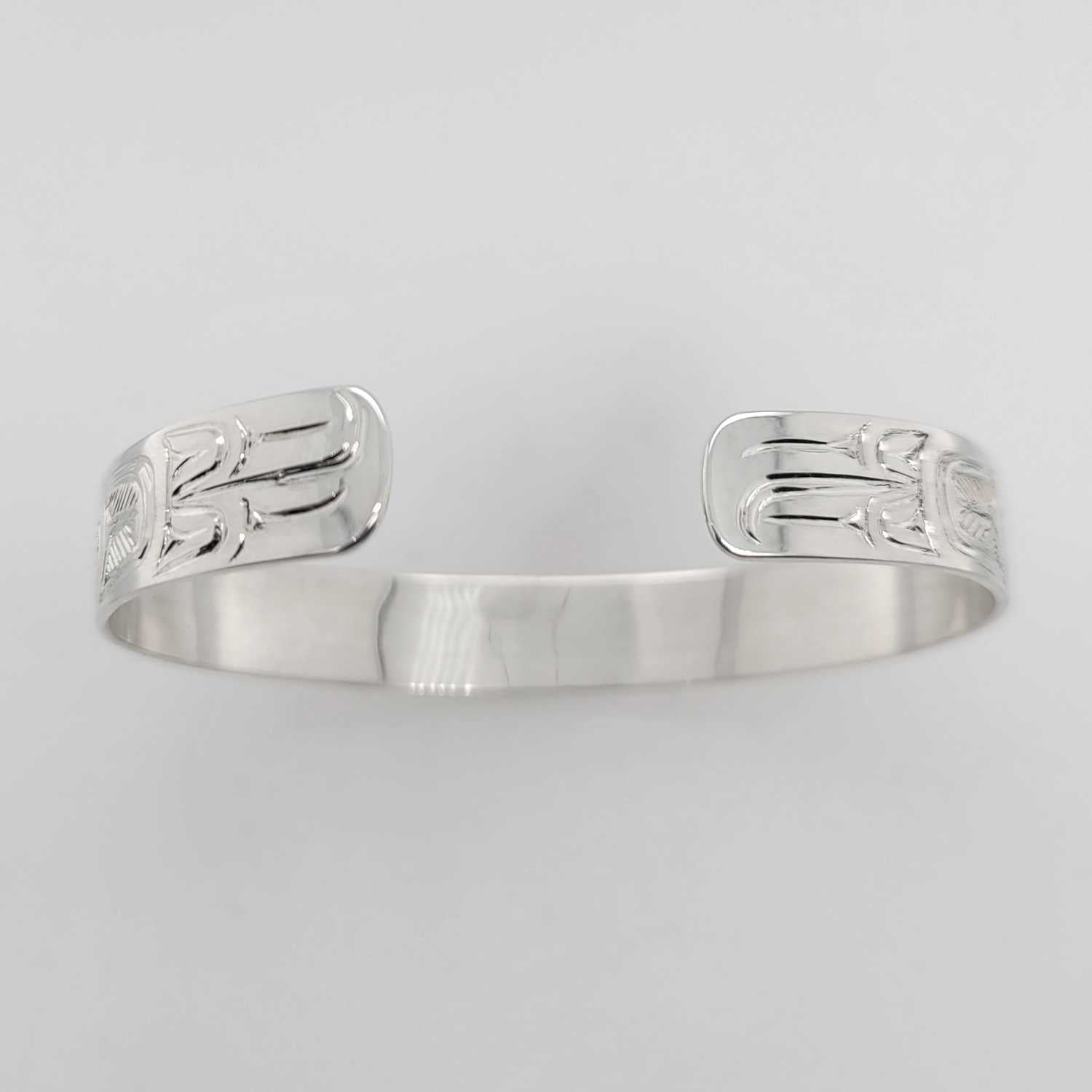 Silver Raven Bracelet by Tsimshian artist Bill Helin