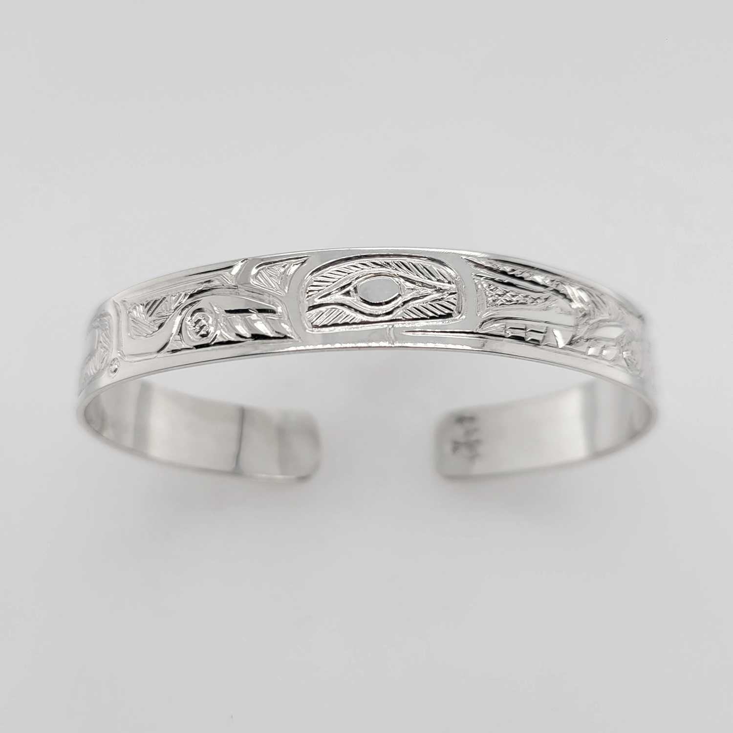 Silver Wolf Bracelet by Tsimshian artist Bill Helin