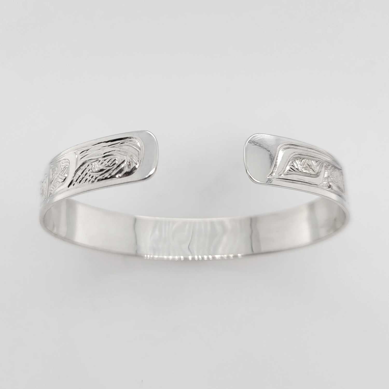 Silver Wolf Bracelet by Tsimshian artist Bill Helin