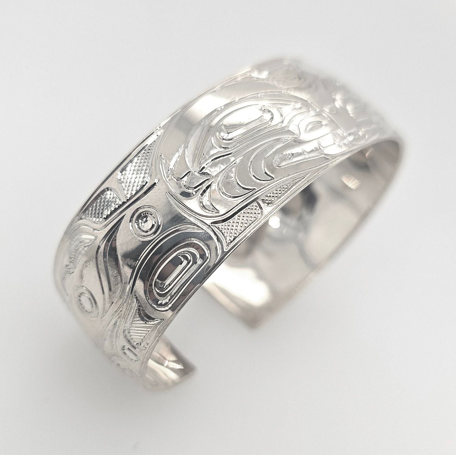 Silver Orca Bracelet by Kwakwaka'wakw artist Chris Cook
