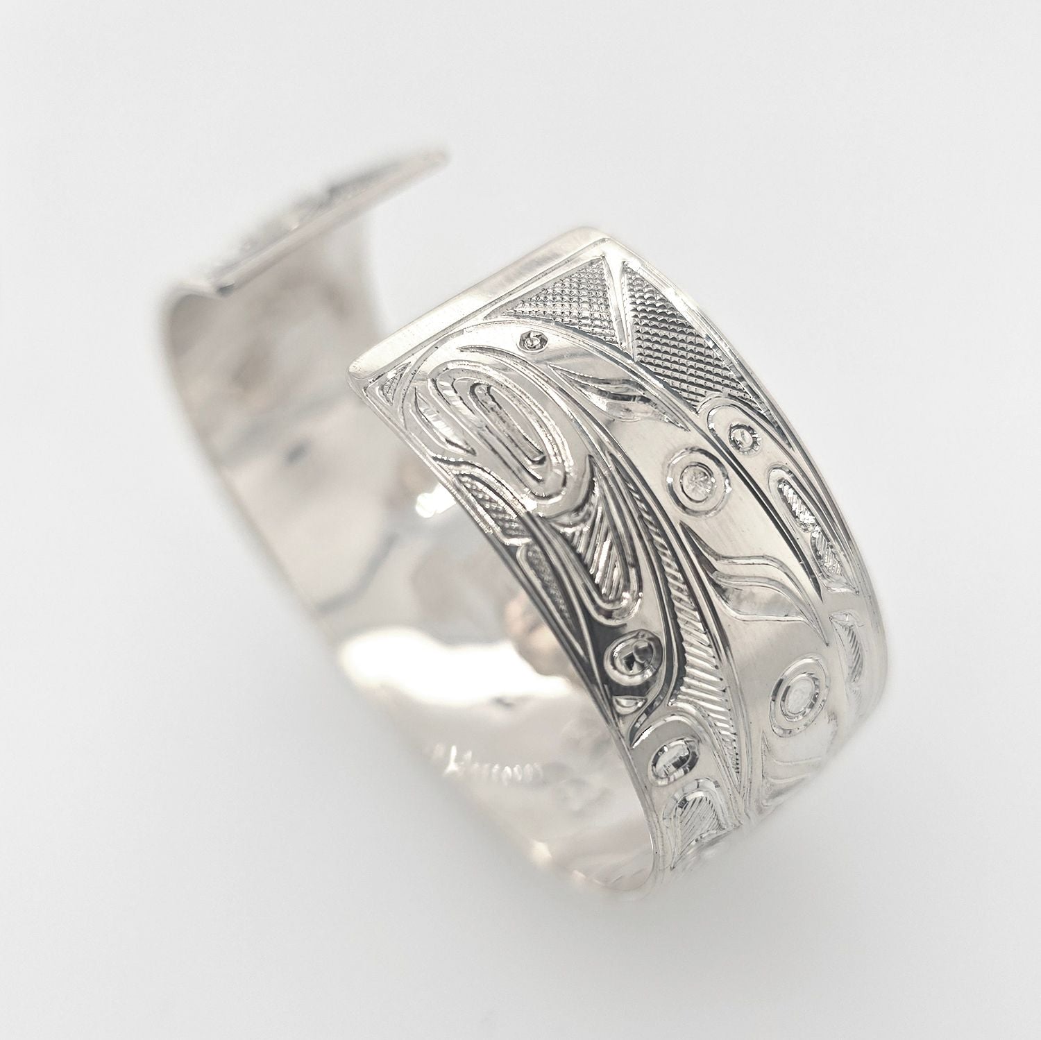 Silver Orca Bracelet by Kwakwaka'wakw artist Chris Cook