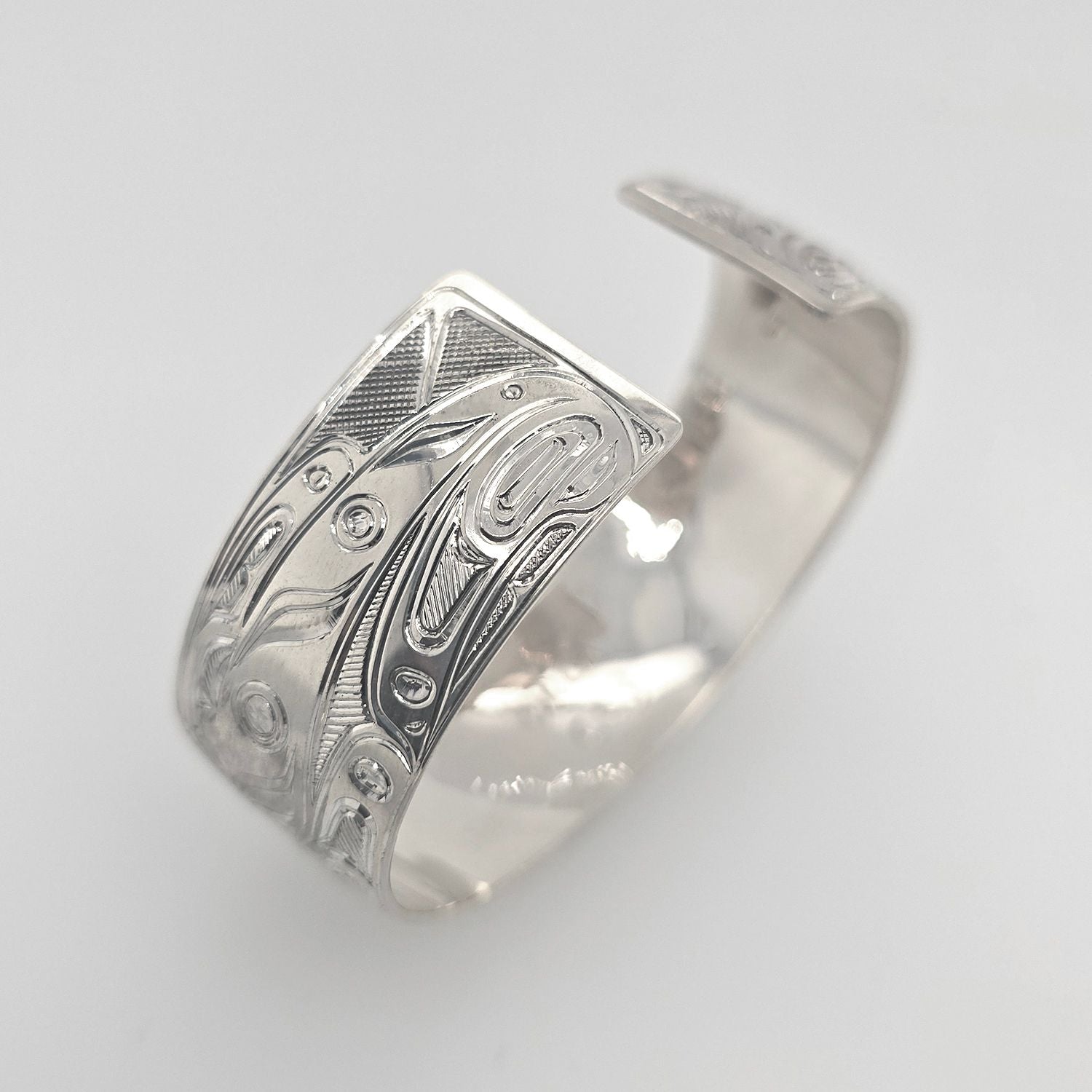 Silver Orca Bracelet by Kwakwaka'wakw artist Chris Cook