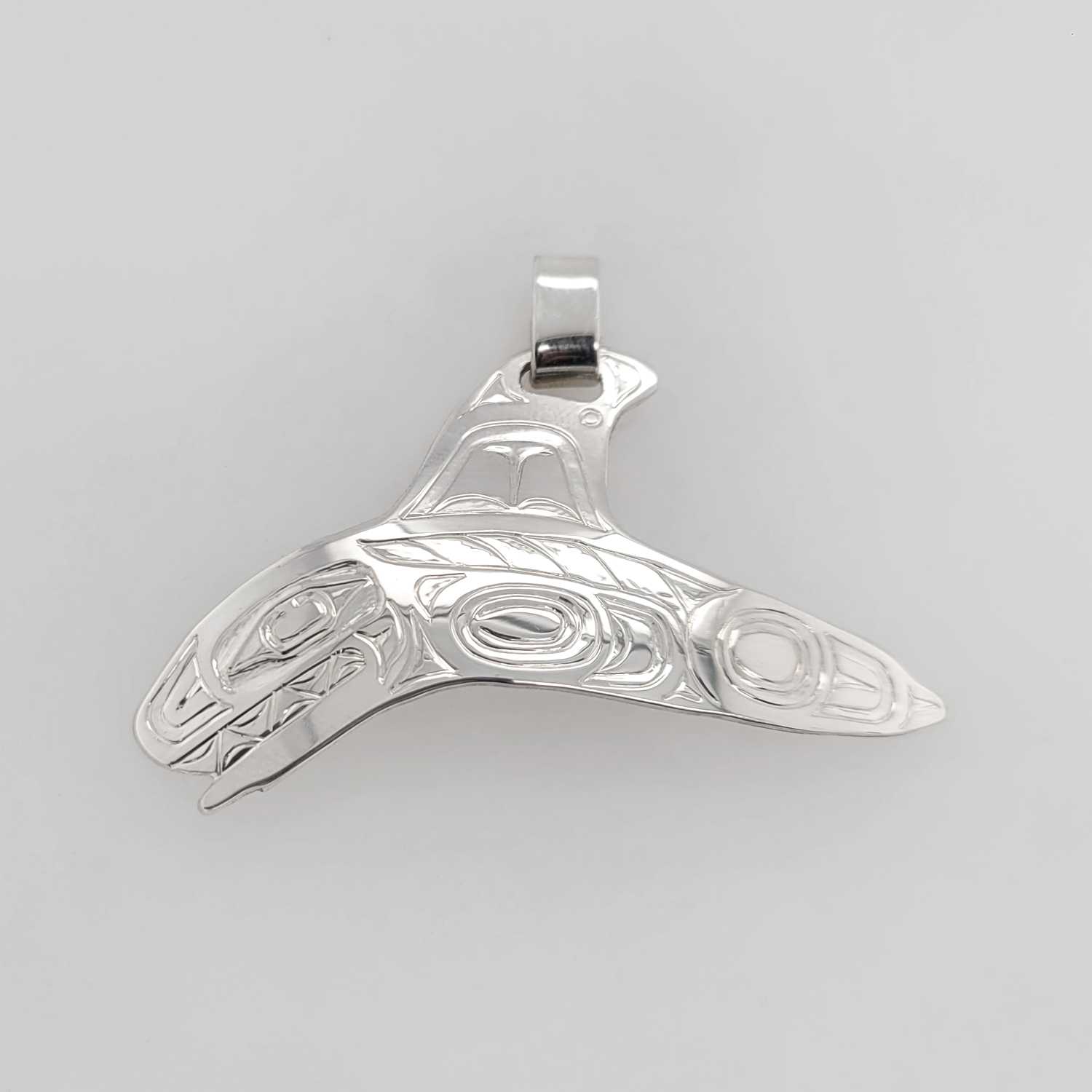 Silver Orca Pendant by Haida artist Garner Moody