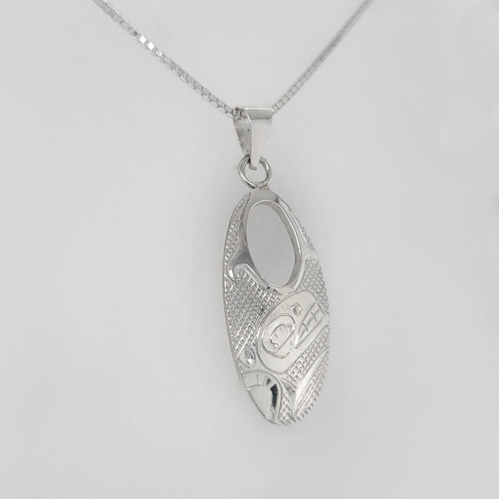 Silver Orca Pendant by Justin Rivard