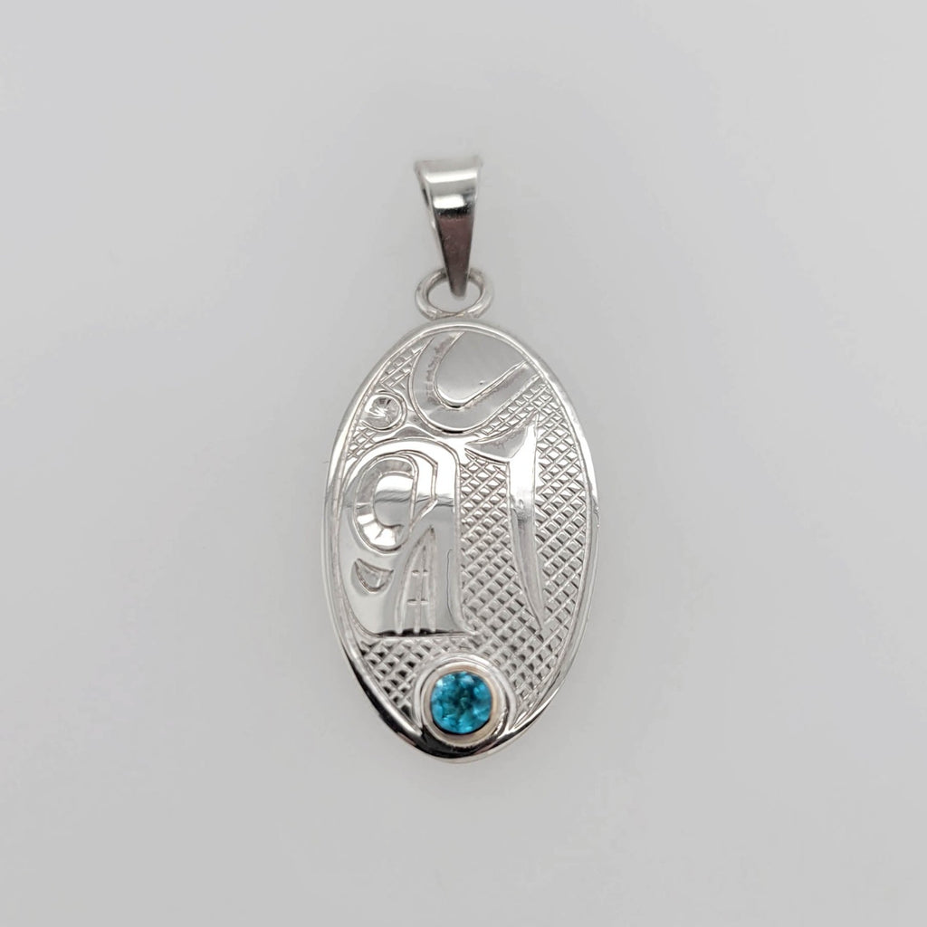 Indigenous Silver Orca Pendant by Justin Rivard
