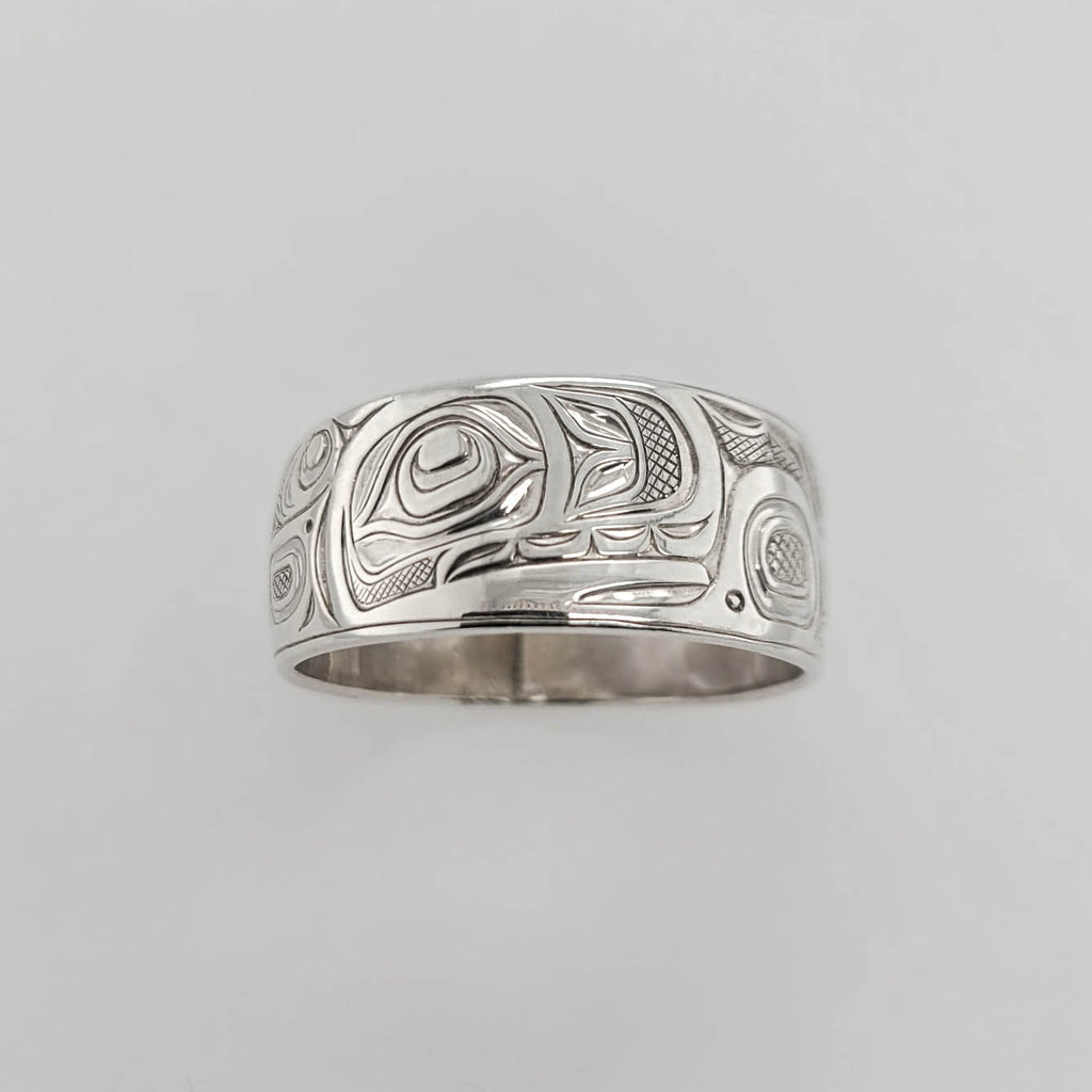 Silver Orca Ring by Kwakwaka'wakw artist Joe Wilson