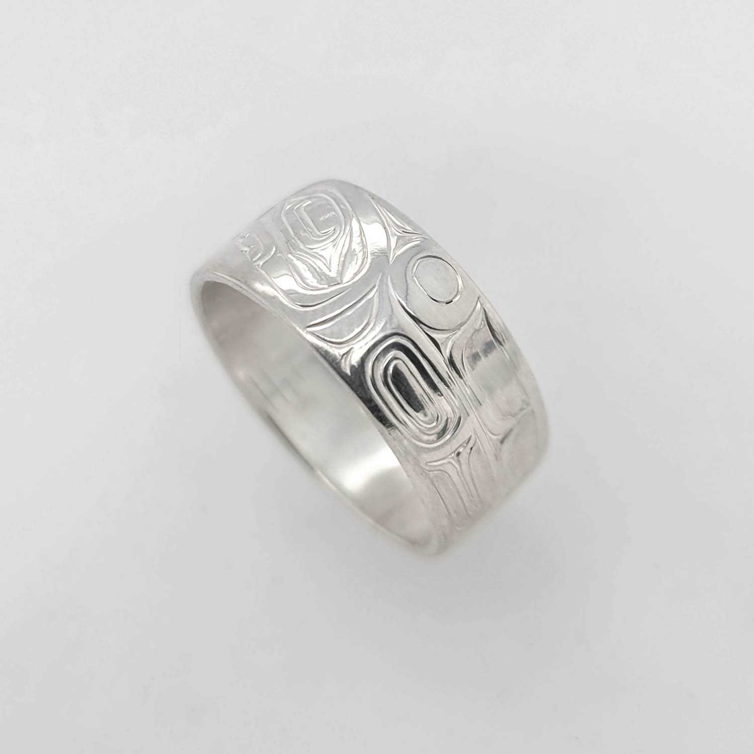 Silver Orca Ring by Kwakwaka'wakw artist Joe Wilson