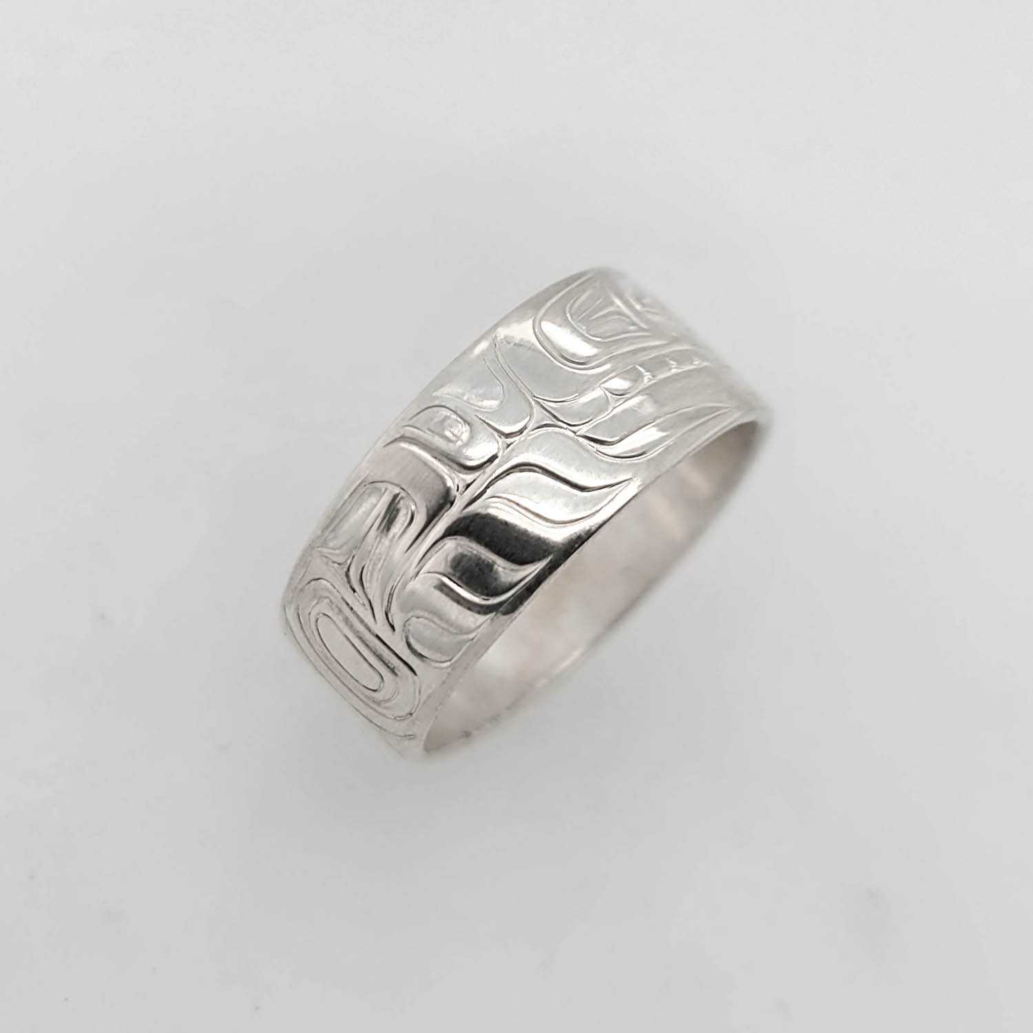 Silver Orca Ring by Kwakwaka'wakw artist Joe Wilson