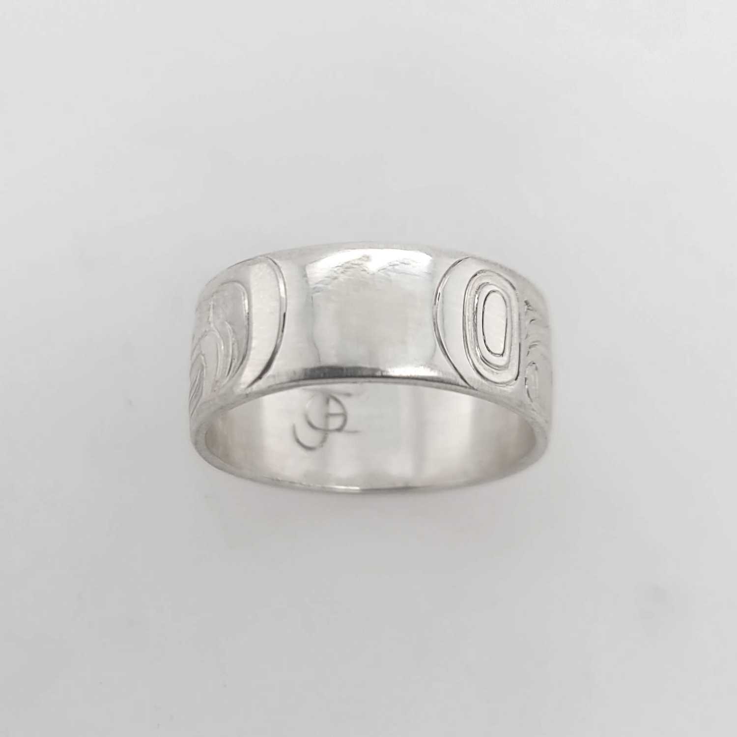 Silver Orca Ring by Kwakwaka'wakw artist Joe Wilson