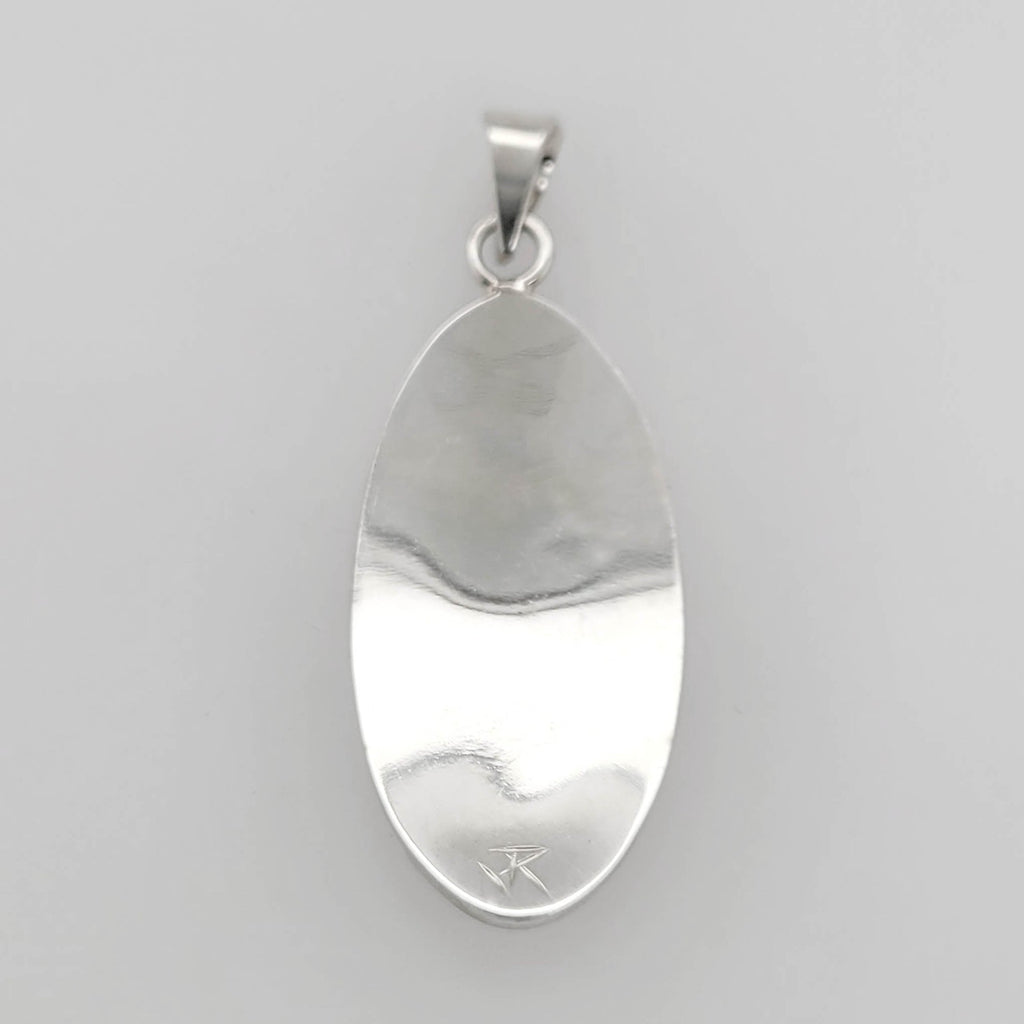 Silver Bear Pendant by Cree artist Justin Rivard