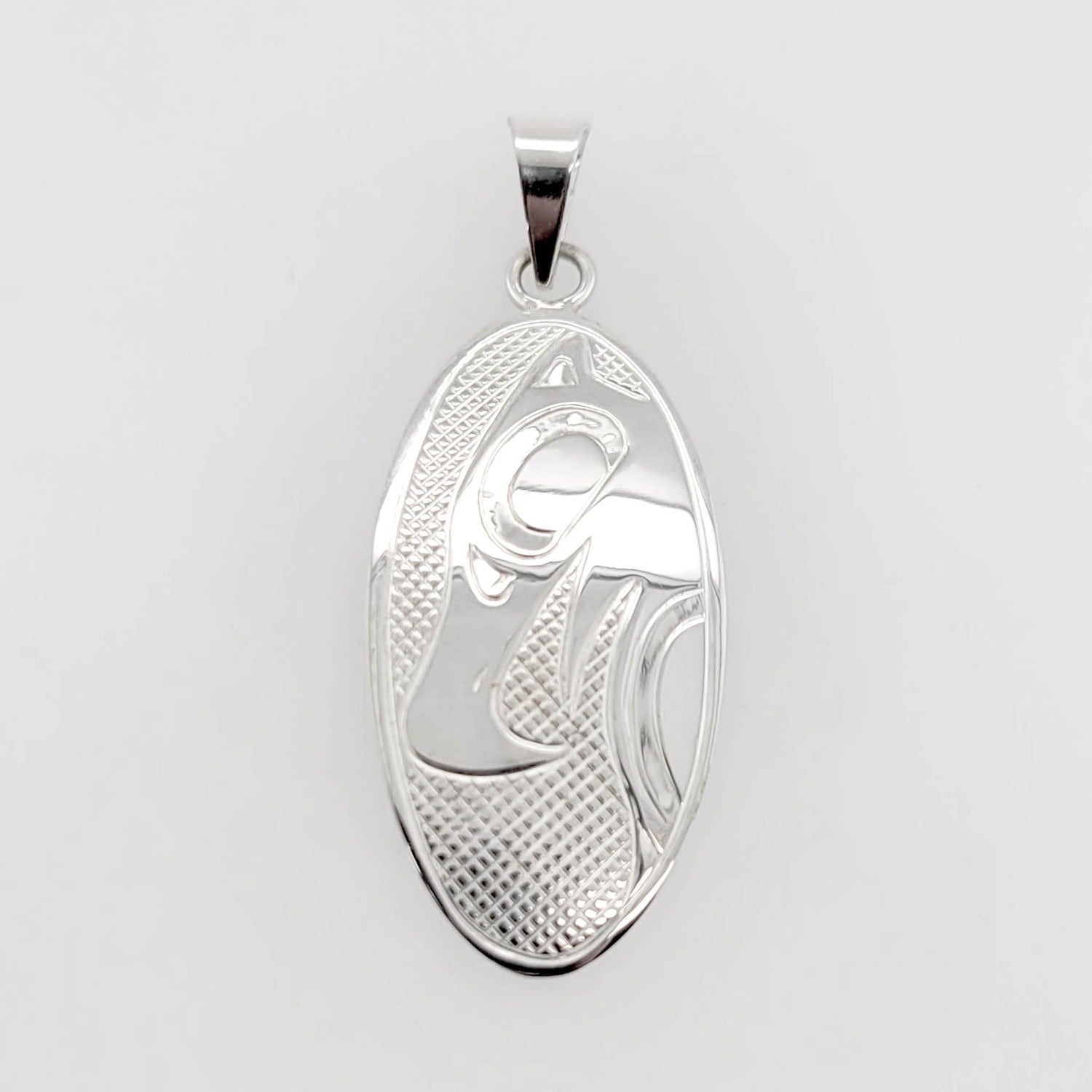 Silver Eagle Pendant by Cree artist Justin Rivard