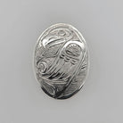 Silver Oval Eagle Pendant by Tsimshian artist Bill Helin