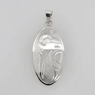 Silver Hummingbird Pendant by Cree artist Justin Rivard