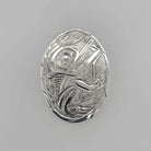 Silver Oval Wolf Pendant by Tsimshian artist Bill Helin