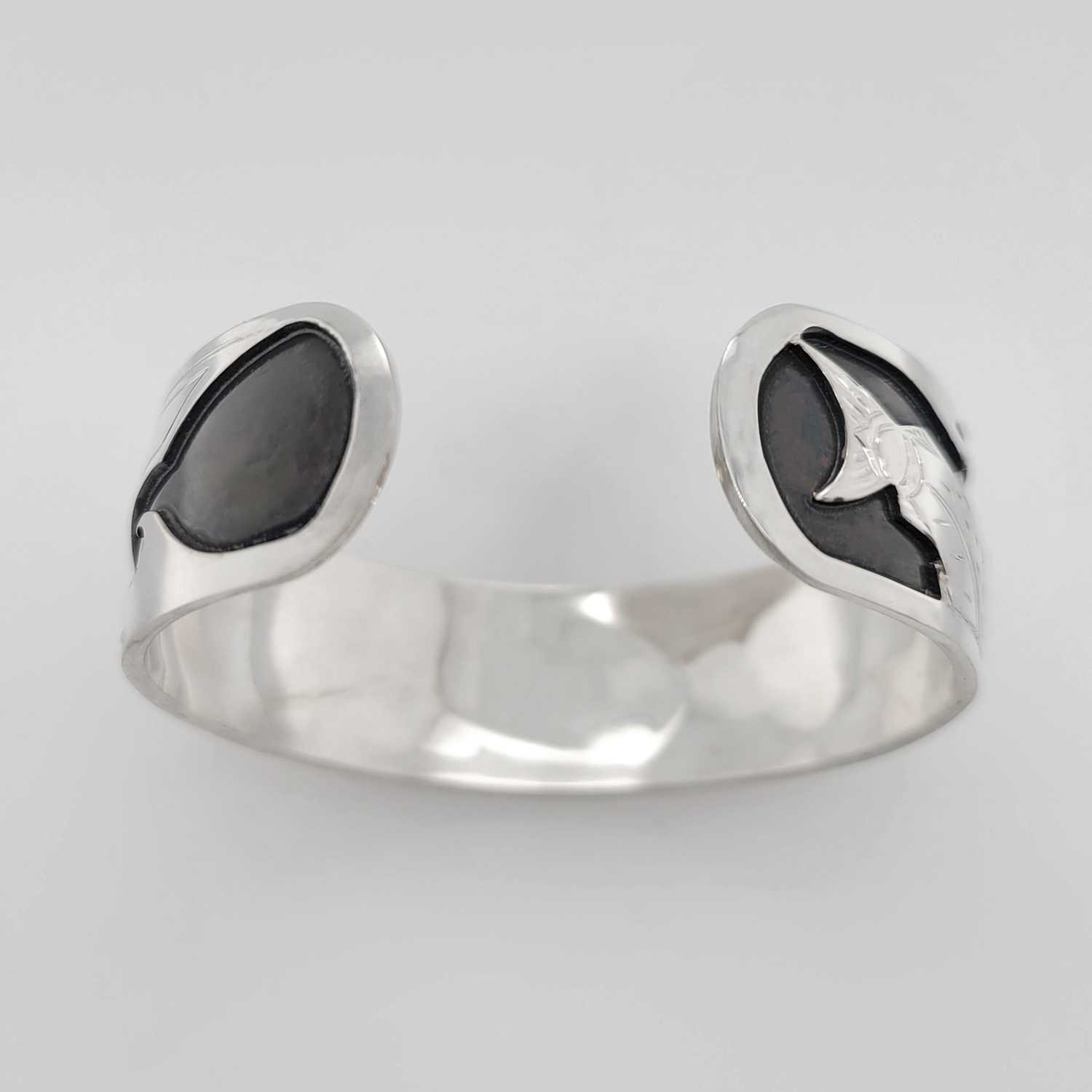 Silver Oxidized Orca Bracelet by Justin Rivard