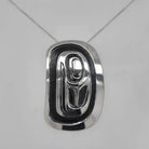 Oxidized Silver Salmon/Trout Head Pendant by Haida artist Robin Rorick