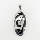 Silver Salmon Pendant by Cree artist Justin Rivard