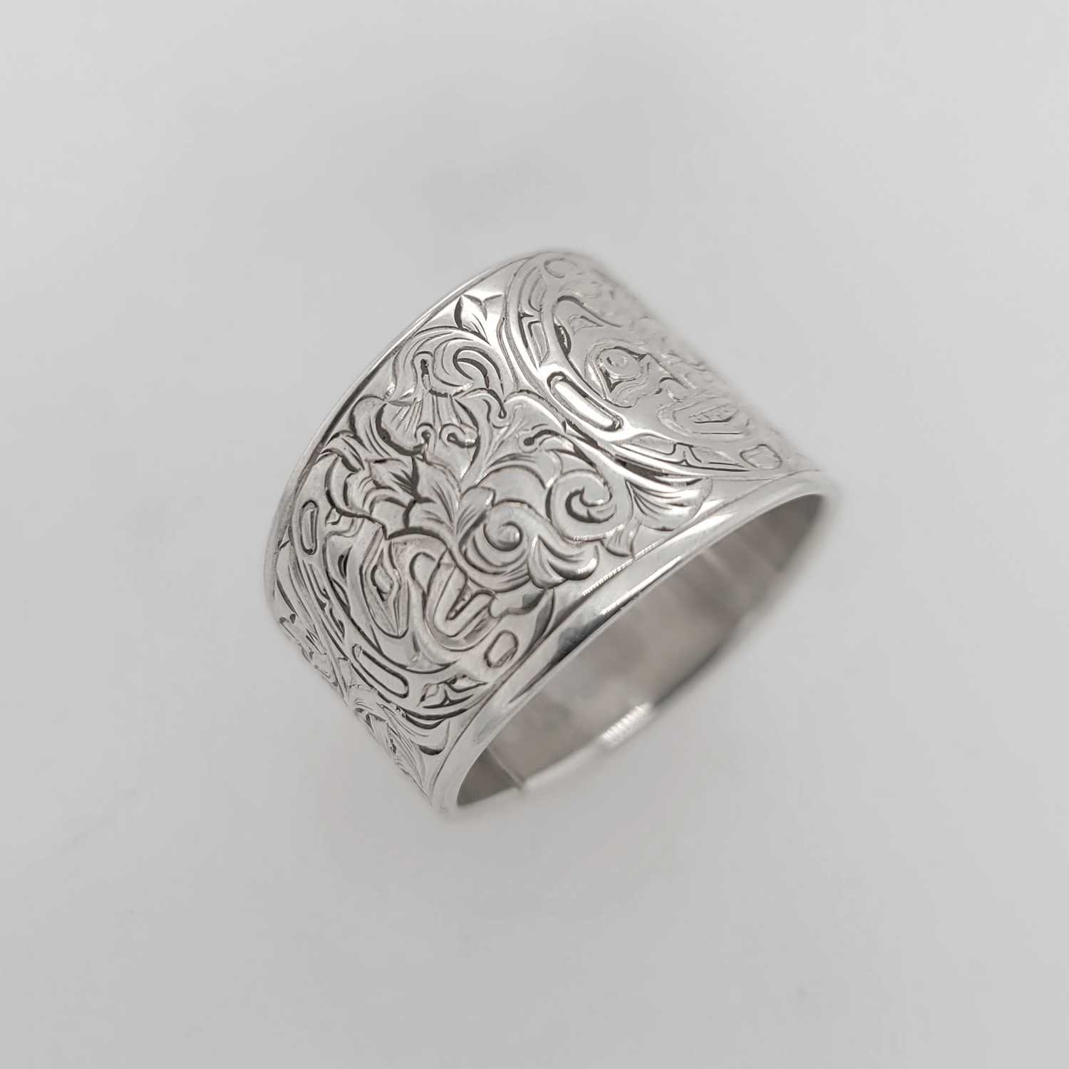 Silver Moon Ring by Kwakwaka'wakw artist Joe Wilson