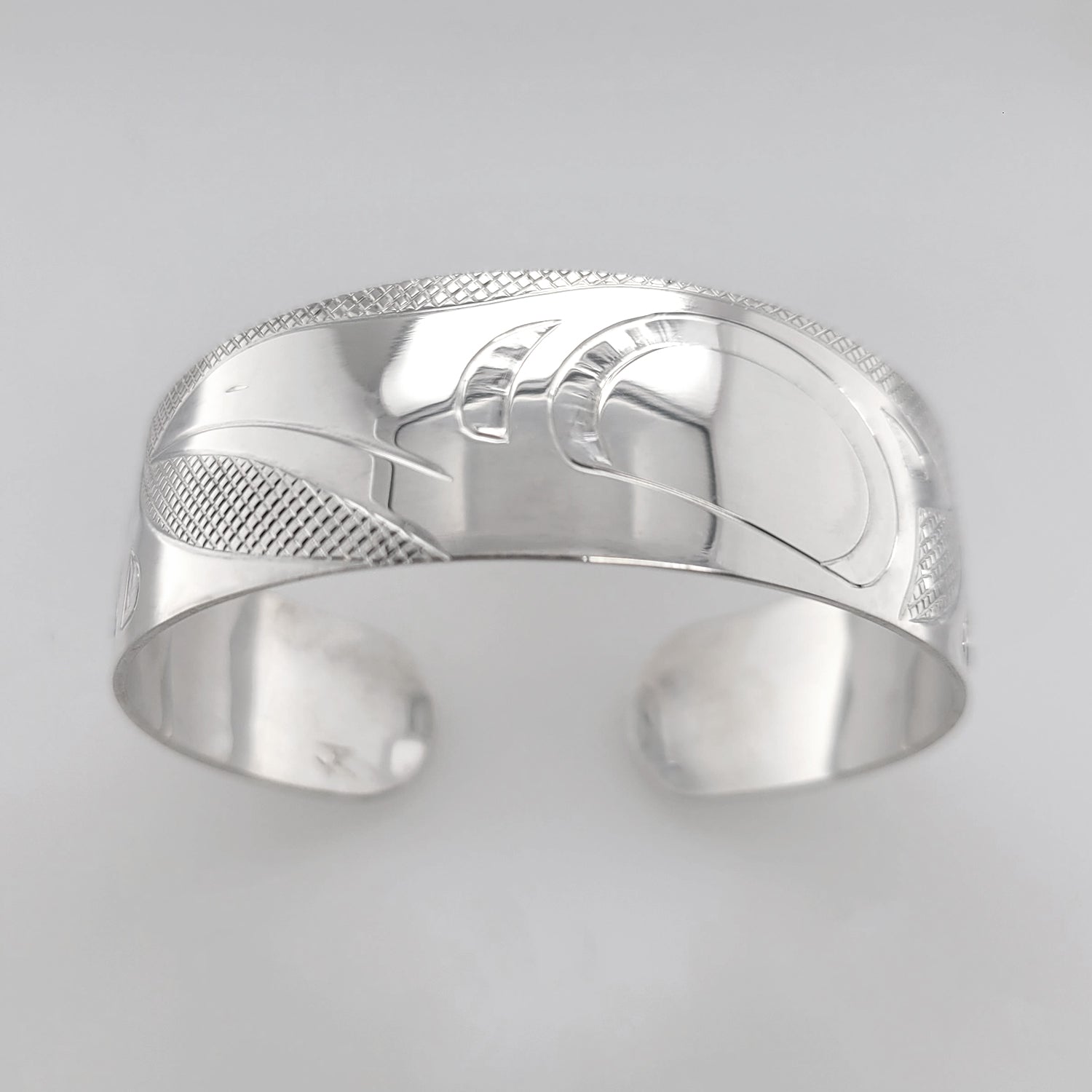 Silver Raven Bracelet by Cree artist Justin Rivard