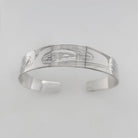 Indigenous Silver Raven Bracelet by Haida artist Andrew Williams