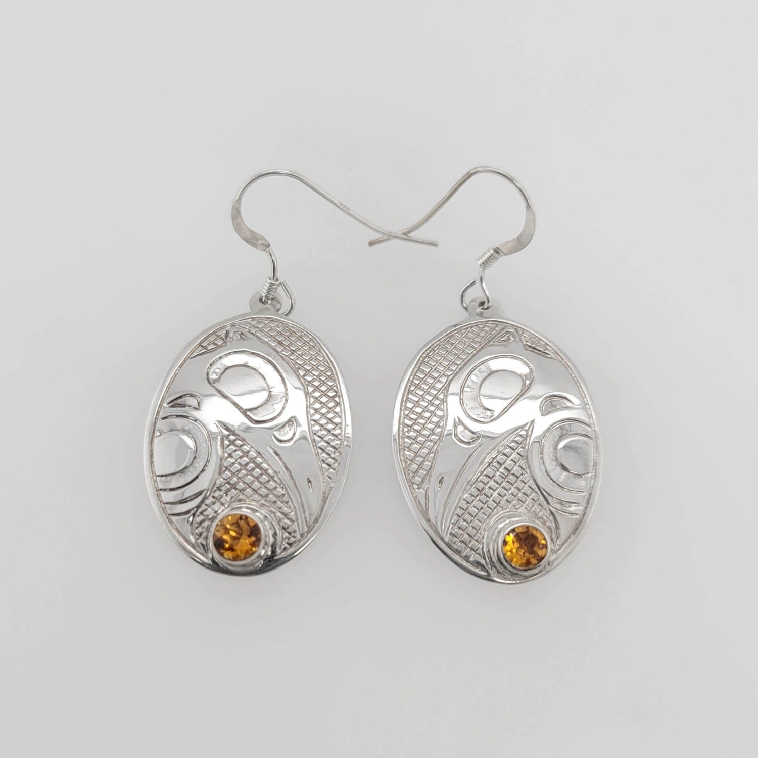 Indigenous Silver Raven Earrings by Justin Rivard