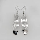 Silver Raven Earrings by Haida artist Garner Moody