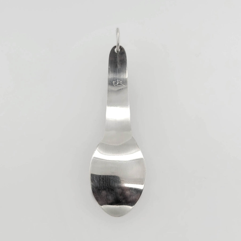 Silver Spoon Pendant by Haida artist Chris Russ